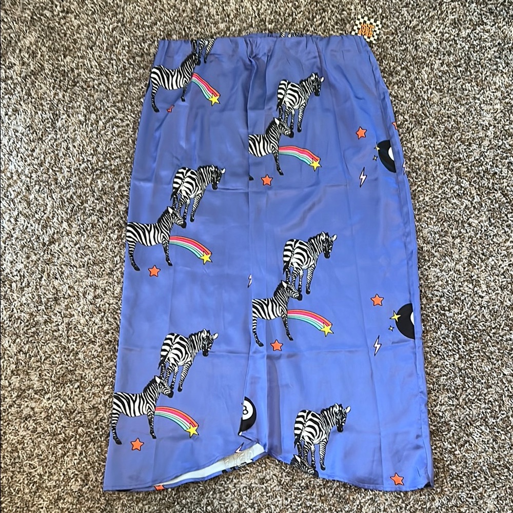 Blue Zebra Print Dressed in Lala skirt set - Picture 3 of 4